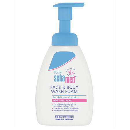 Dermatologischer Reinigungsschaum für Gesicht und Körper, 400 ml, Sebamed Baby