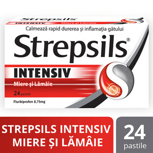 Strepsils Intensive Miel y Limón, 24 comprimidos, Reckitt Benckiser Healthcare