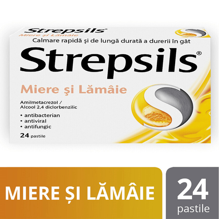 Strepsils miel y limón, 24 comprimidos, Reckitt Benckiser Healthcare