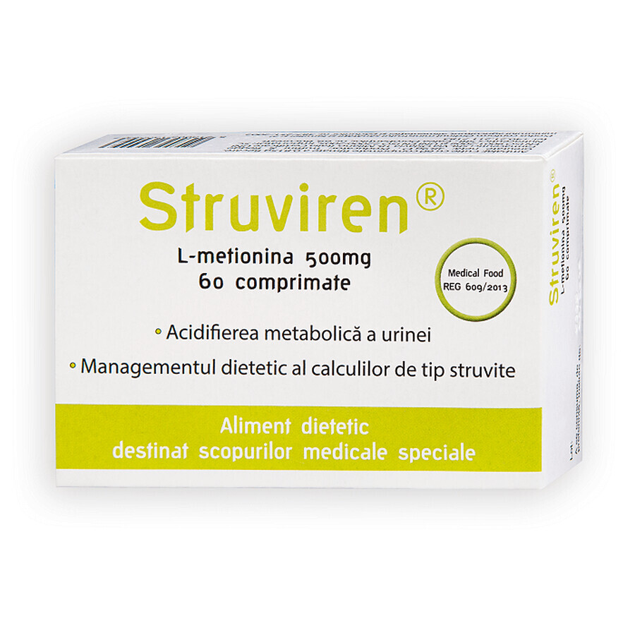 Struviren, 500 mg, 60 comprimidos, Meditrina Pharmaceuticals