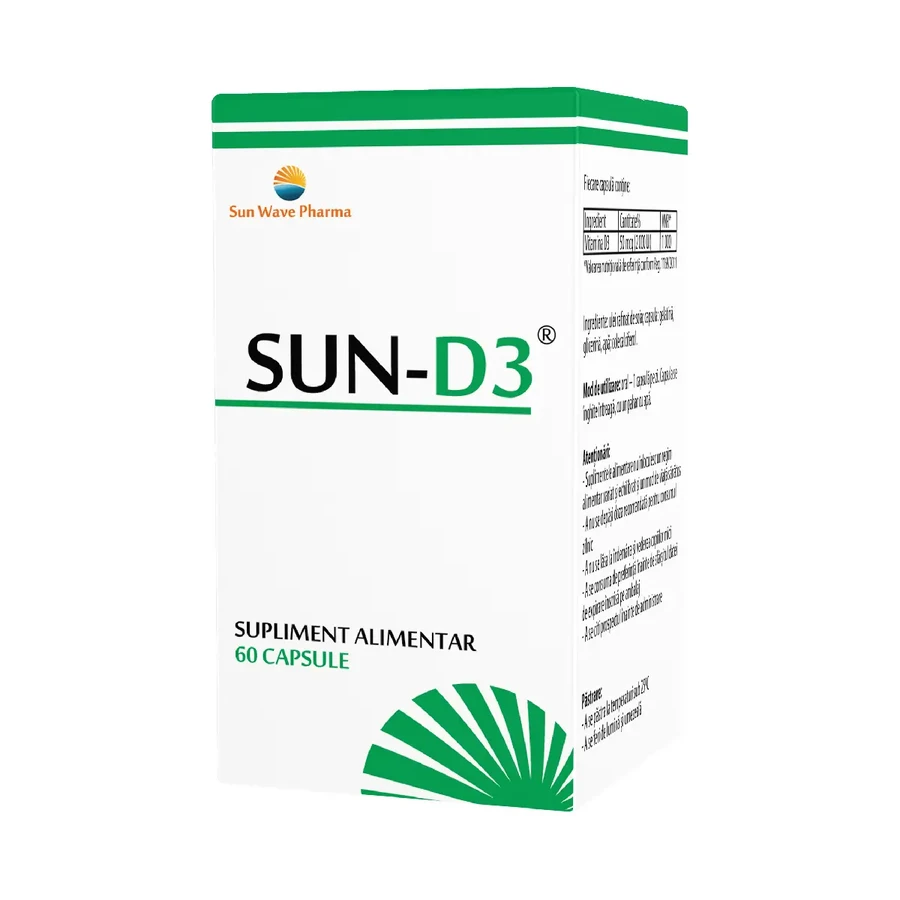 Sun-D3, 60 cápsulas, Sun Wave Pharma