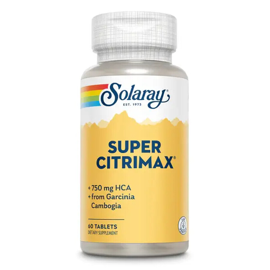 Super CitriMax (Garcinia cambogia) 750mg, Solaray, 60 tablete, Secom