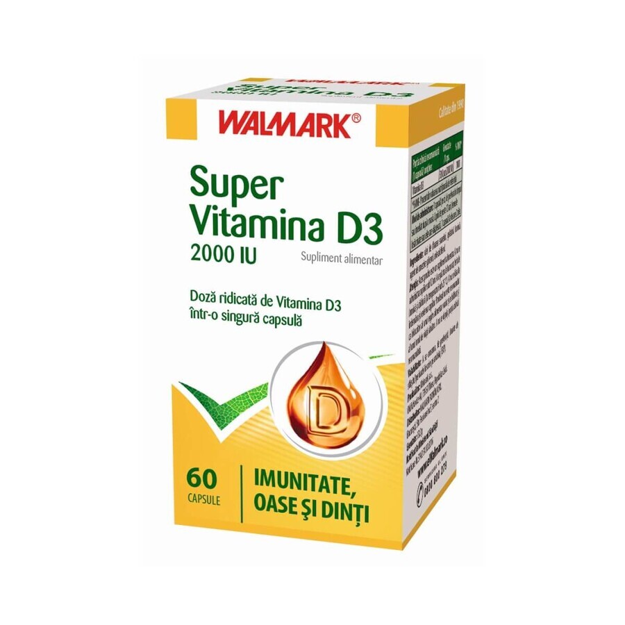 Super Vitamina D3 2000IU, 60 cápsulas, Walmark