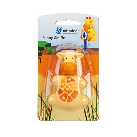 Portacepillos de dientes con ventosas Funny Animals Giraffe, 630220, Miradent