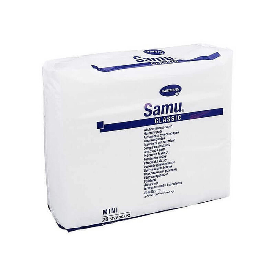 Absorbentes postnatales, Samu Classic Mini (716221), 20 unidades, Hartmann