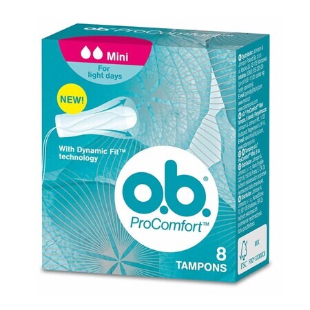 ProComfort Mini tamponi, 8 pezzi, OB