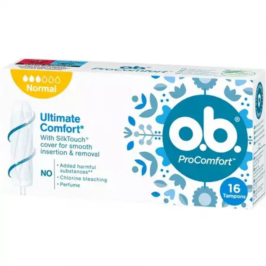 Compresas ProComfort Normal, 16 piezas, OB