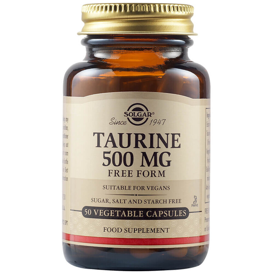 Taurin 500 mg, 50 Kapseln, Solgar