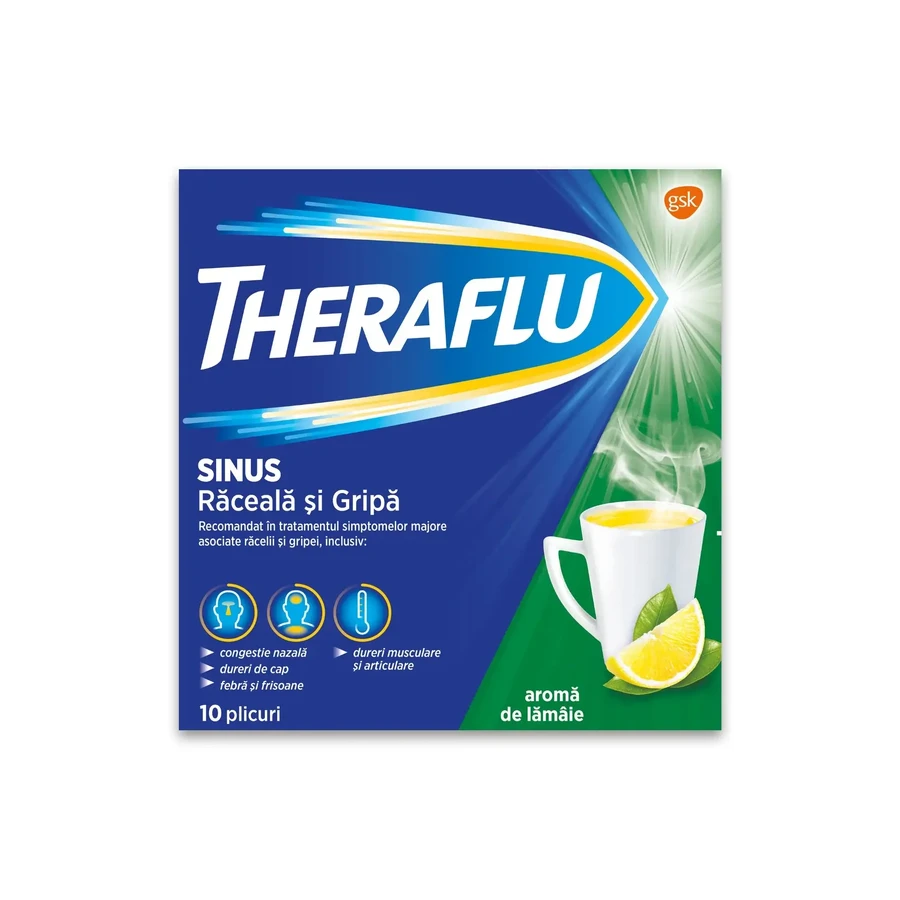 Theraflu Sinus Răceală și Gripă, 10 plicuri, Gsk