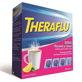 Theraflu Sinus resfriado y gripe, 10 sobres, Gsk