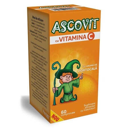 Ascovit con Vitamina C al gusto di arancia, 60 compresse, Omega Pharm