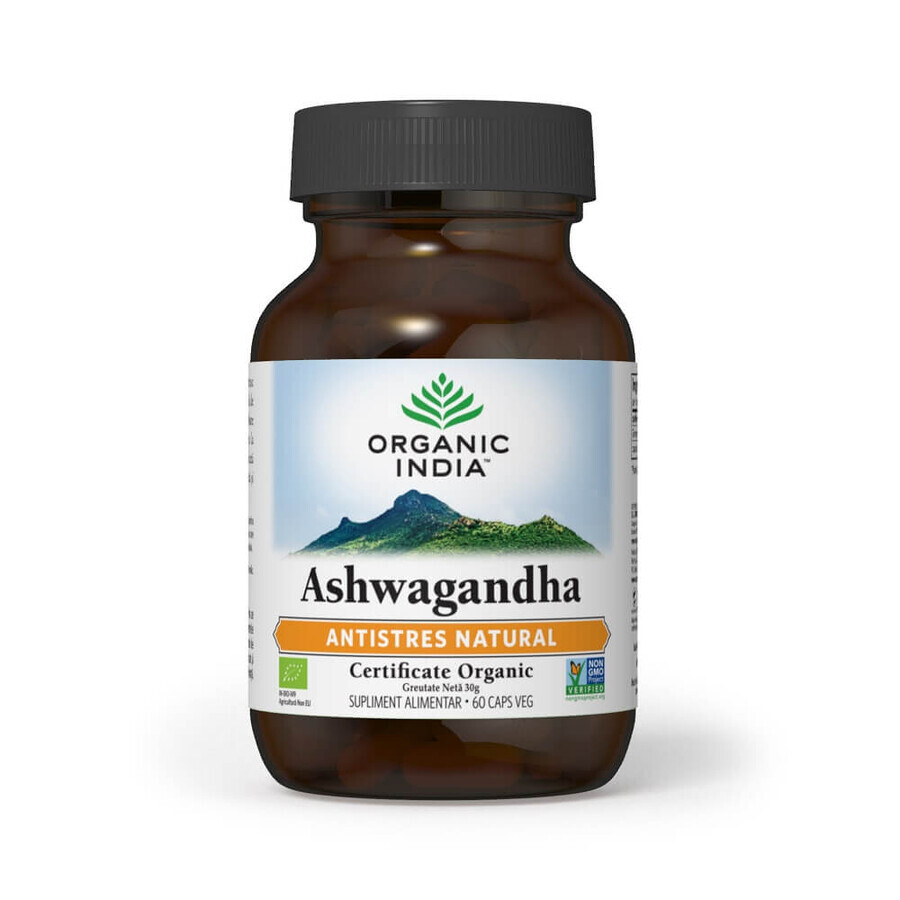 Ashwagandha Antiestrés Natural, 60 cápsulas, Organic India