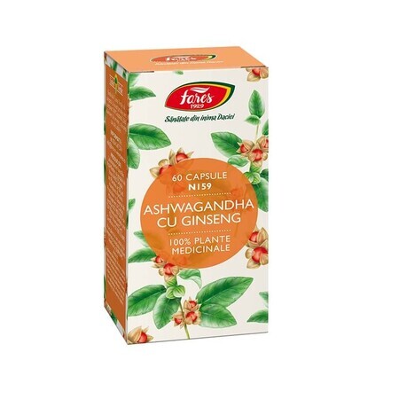 Ashwagandha avec Ginseng, N159, 60 gélules, Fares