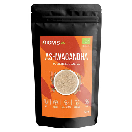 Ashwagandha Pulbere Ecologică, 125g, Niavis