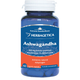 Ashwagandha, 60 cápsulas, Herbagetica