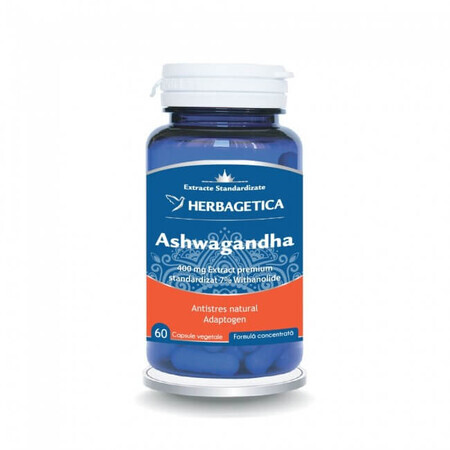 Ashwagandha, 60 cápsulas, Herbagetica