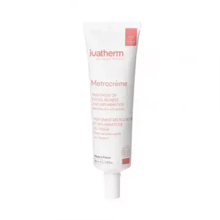 Tratamiento de la rosácea y la inflamación facial SPF 15 Metrocreme, 30 ml, Ivatherm