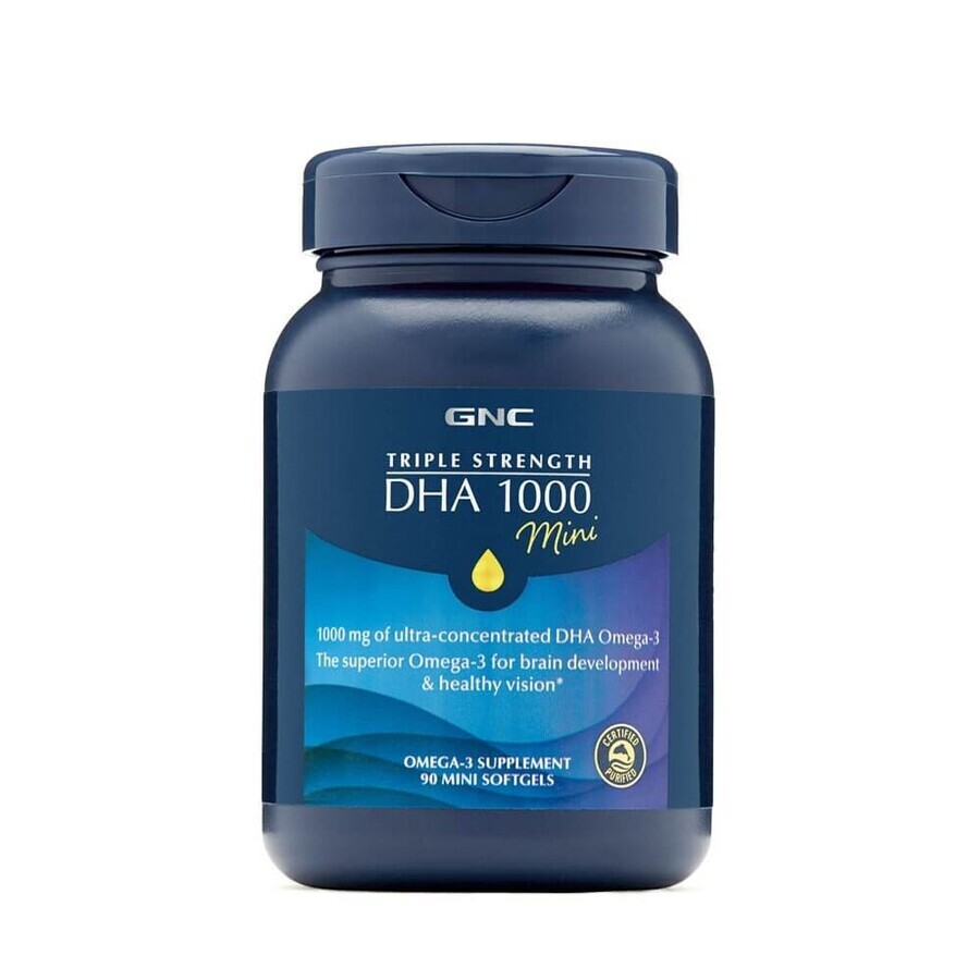 Triple Strength DHA 1000 Mini (735522), 90 mini cápsulas, GNC