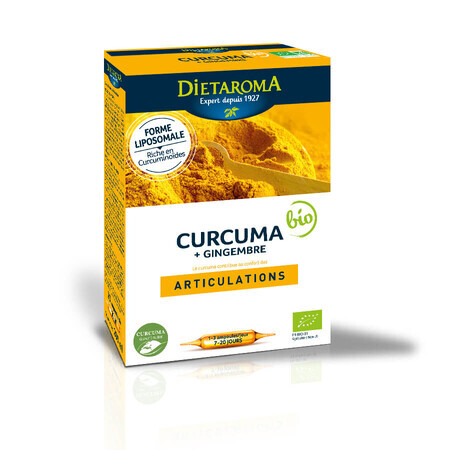 Curcuma e Zenzero Bio, 20 fiale bevibili, Dietaroma