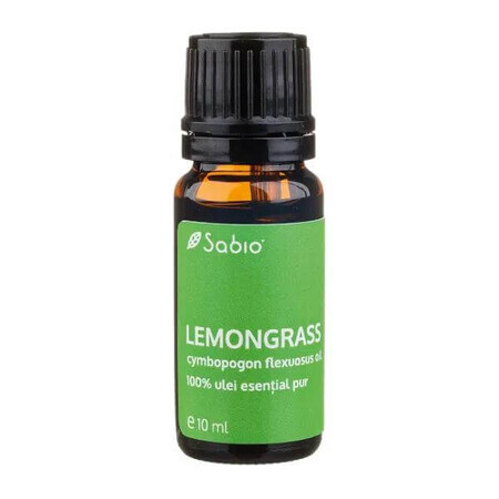 100% pure essential oil Lemongrass, 10 ml, Sabio