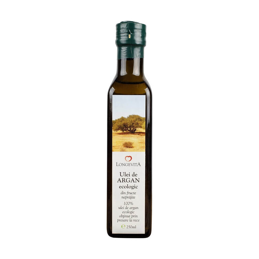 Olio di argan biologico spremuto a freddo, 250 ml, Longevita