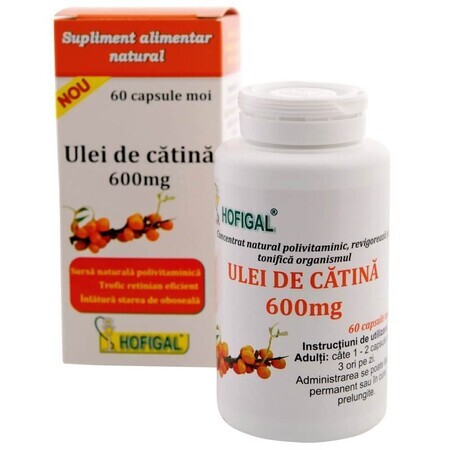 Ulei de Cătină 600 mg, 60 capsule, Hofigal