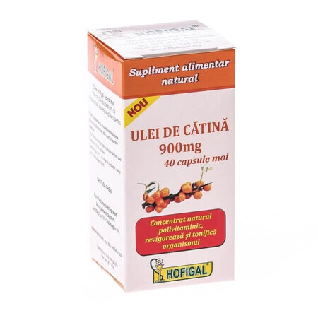 Olio di olivello spinoso 900 mg, 40 capsule, Hofigal