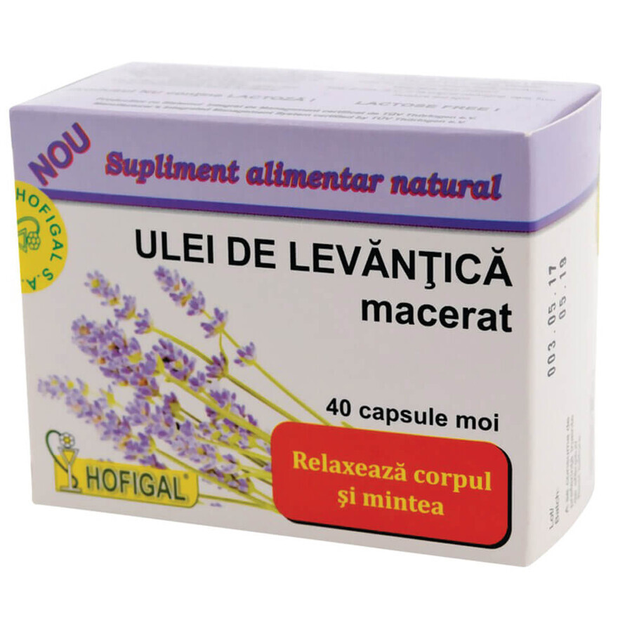 Ulei de Levănțică, 40 capsule, Hofigal