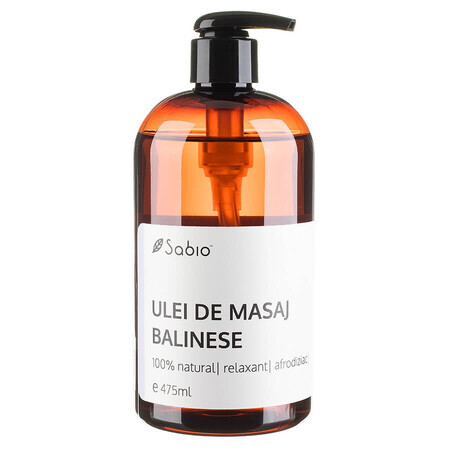 Balinesisches Massageöl 100% natürlich, 475 ml, Sabio