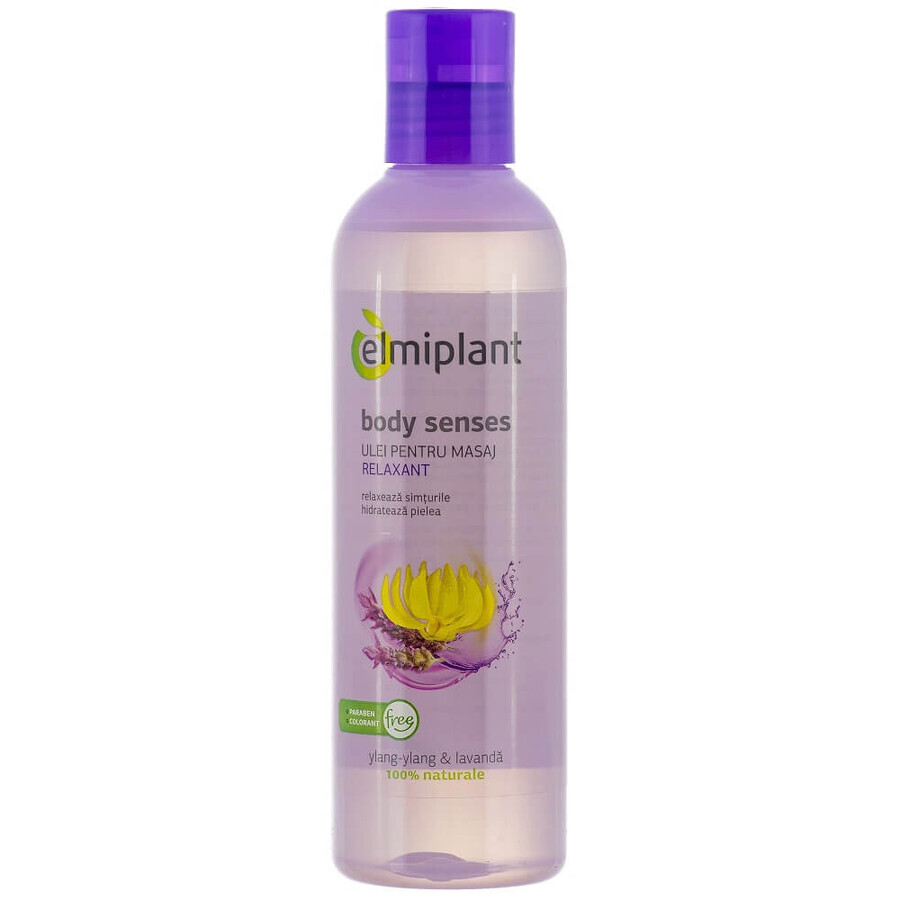 Olio da massaggio rilassante alla lavanda Body Senses, 250 ml, Elmiplant 