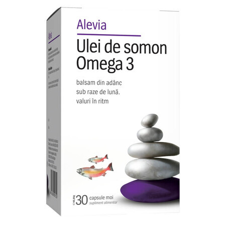 Aceite de salmón Omega 3, 30 cápsulas, Alevia