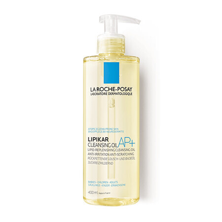 La Roche-Posay Lipikar AP+ aceite limpiador relipidizante para pieles secas con tendencia atópica, 400 ml