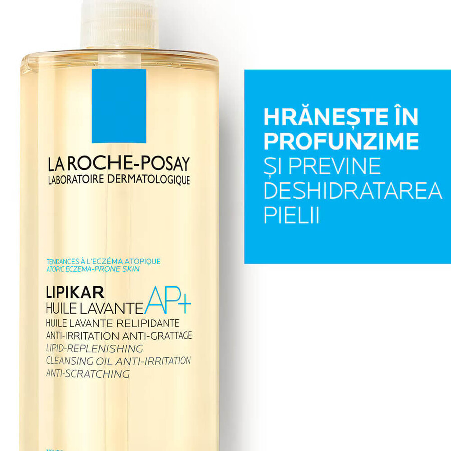 La Roche-Posay Lipikar AP+ aceite limpiador relipidizante para pieles atópicas secas, 750 ml