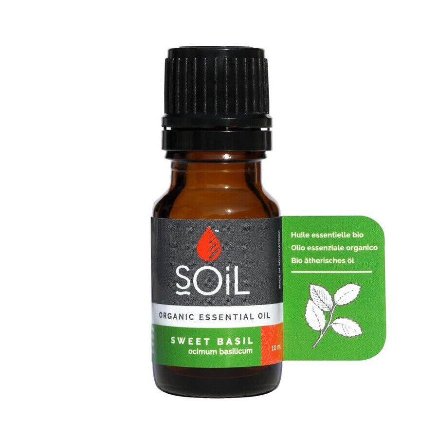 Aceite esencial de albahaca 100% ecológico, 10 ml, SOiL