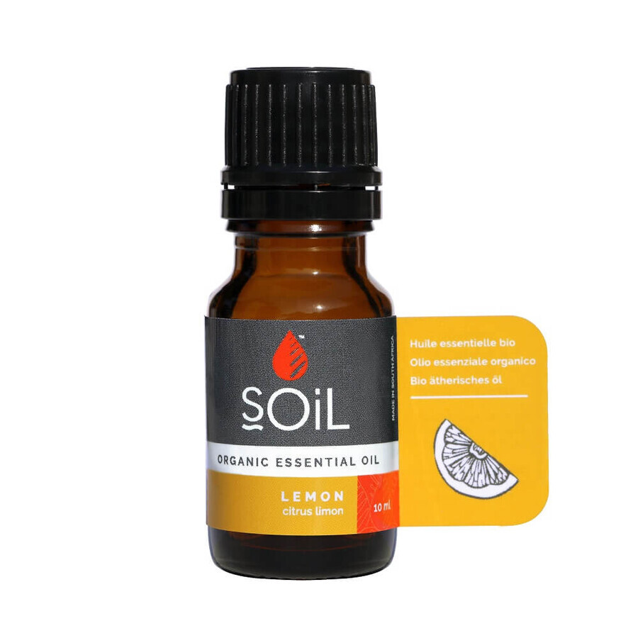 Aceite esencial de limón puro 100% ecológico, 10 ml, SOiL