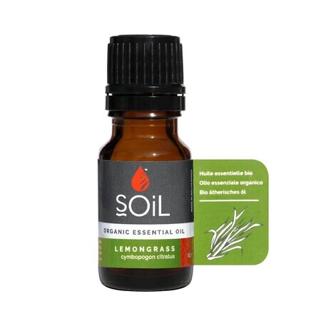 Aceite esencial puro de hierba limón 100% orgánico, 10 ml, SOiL