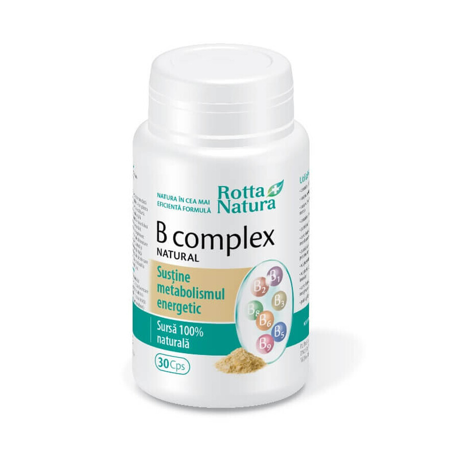 B Complex natural, 30 cápsulas, Rotta Natura