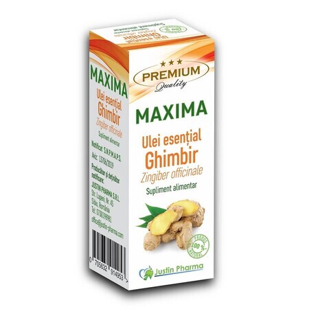 Aceite esencial de jengibre Maxima, 10 ml, Justin Pharma