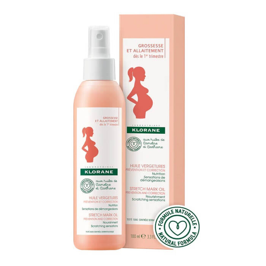 Olio per la prevenzione delle smagliature, 200 ml, Klorane Mum