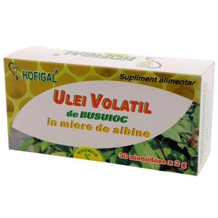 Huile volatile de basilic dans du miel, 30 doses uniques, Hofigal