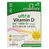 Ultra Vitamina D3 1000IU Nivel Óptimo, 96 comprimidos, Vitabiotics