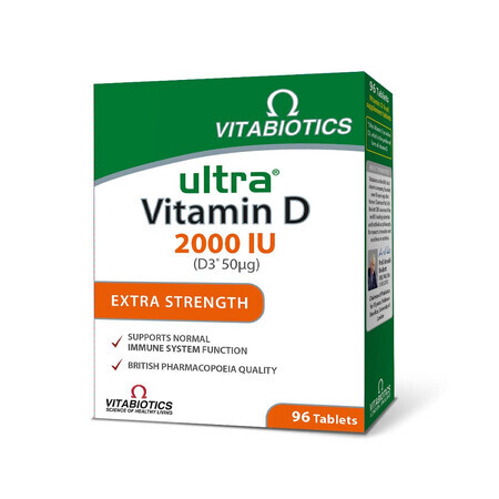 Ultra Vitamina D3 2000 U.I., 96 comprimidos, Vitabiotics