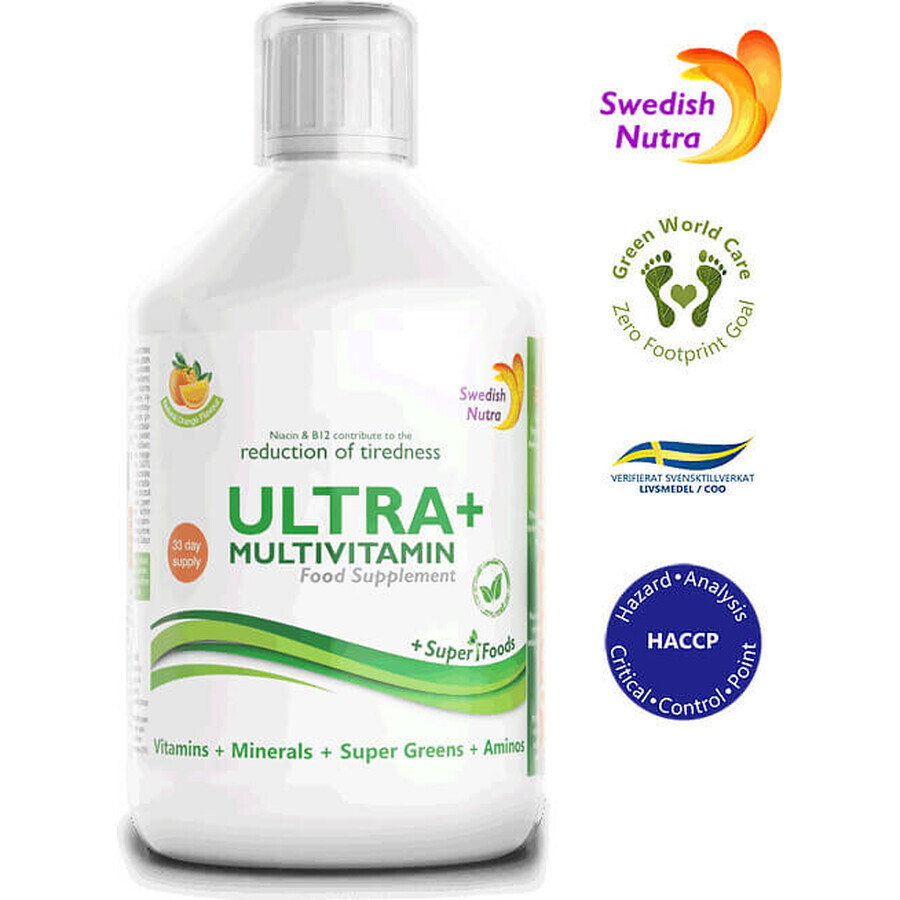 Ultra+ Multivitamin Liquid, 500ml, Swedish Nutra