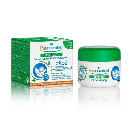 Pomada de masaje torácico para bebés, 30 ml, Puressentiel