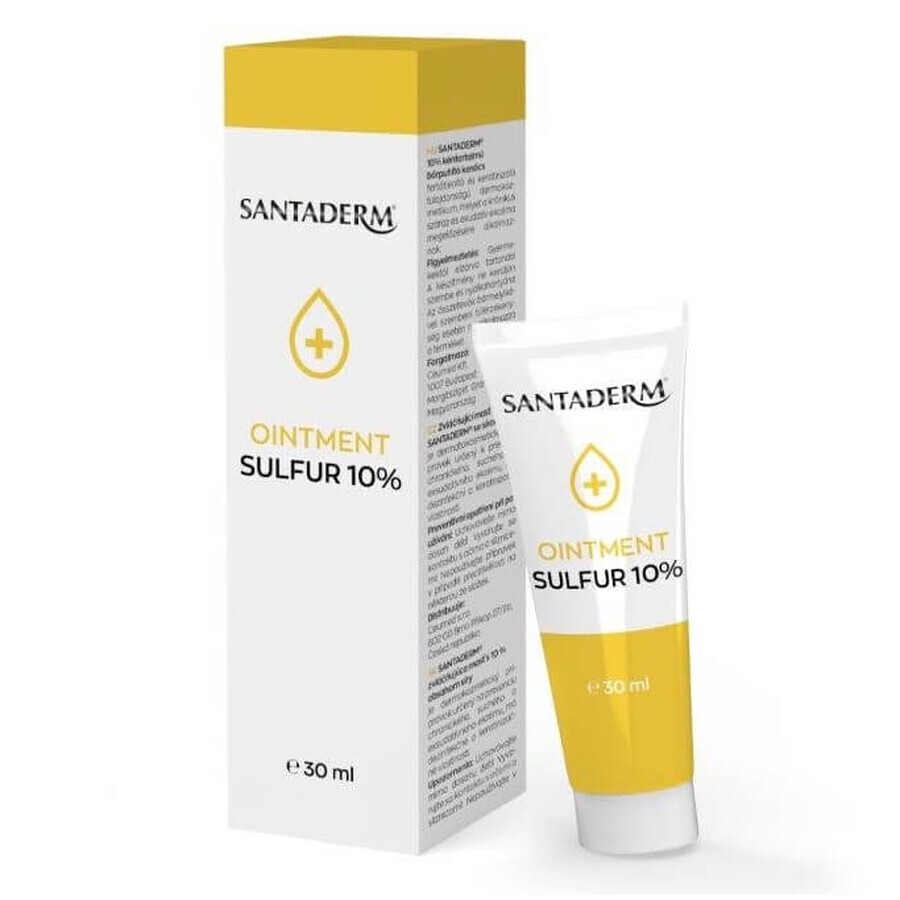 Santaderm Pomada Emoliente con Azufre 10%, 30 ml, Vitalia