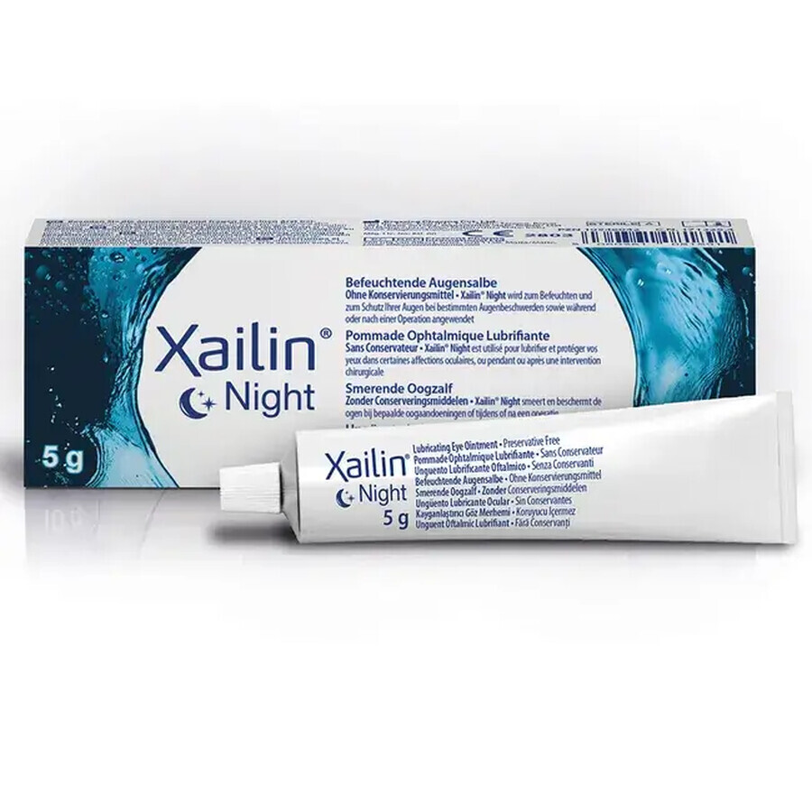 Xailin Night Ophthalmic Lubricating Ointment, 5 g,Visufarma