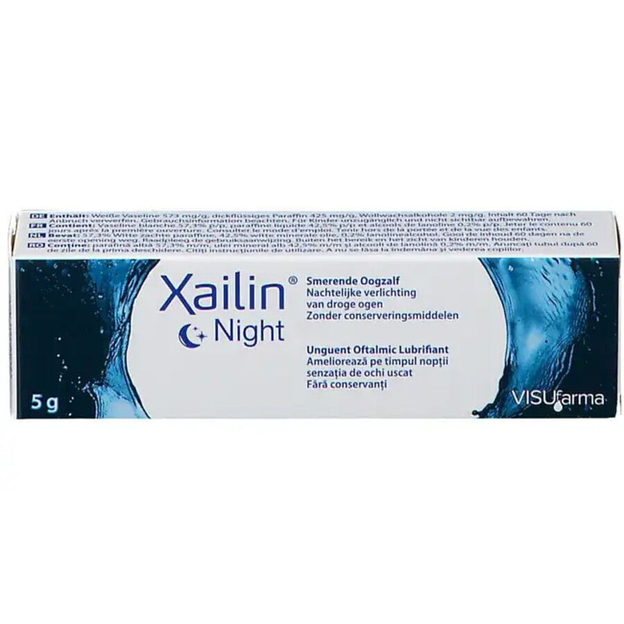 Xailin Night Ophthalmic Lubricating Ointment, 5 g,Visufarma