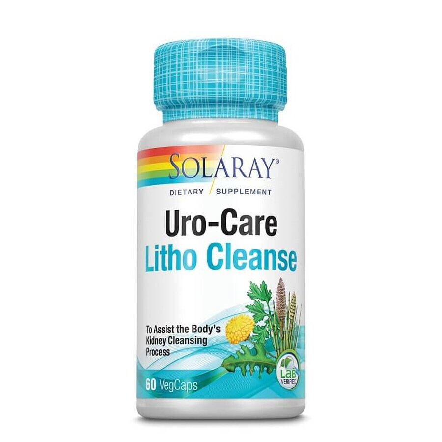 Uro-Care Litho Cleanse Solaray, 60 cápsulas, Secom