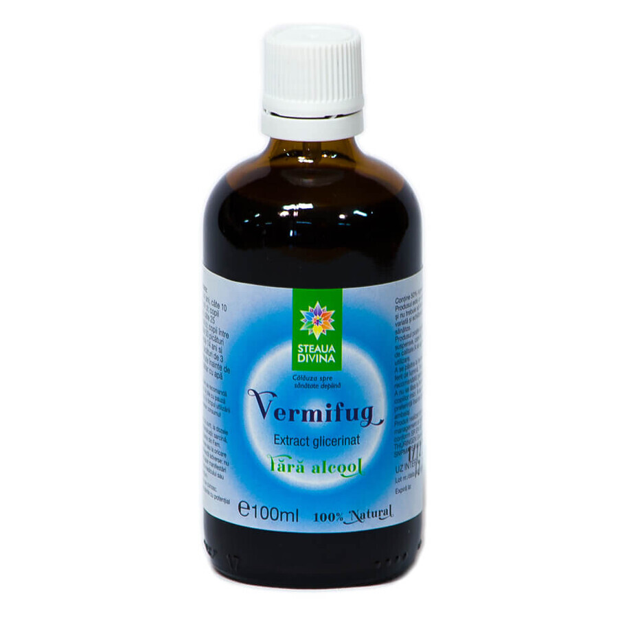 Vermifug, extract glicerat fara alcool, 100 ml, Steaua Divina