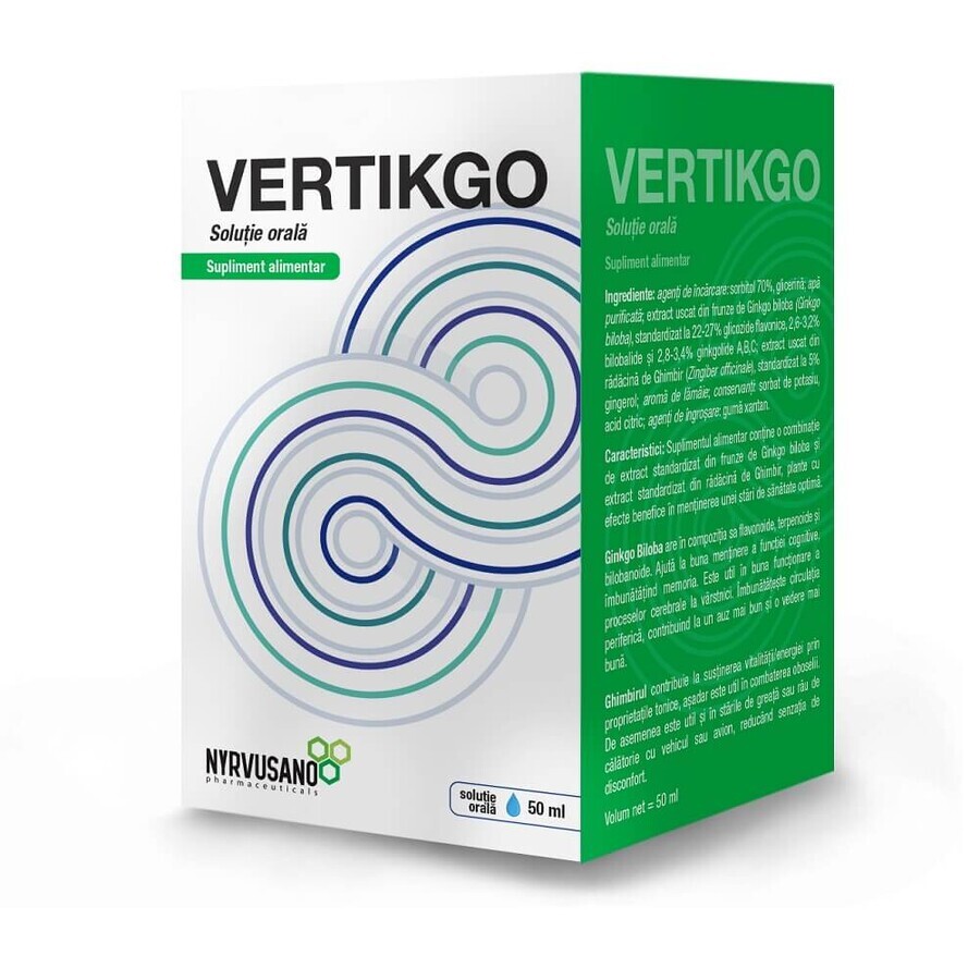 Vertikgo solución oral, 50 ml, Nyrvusano Pharmaceuticals